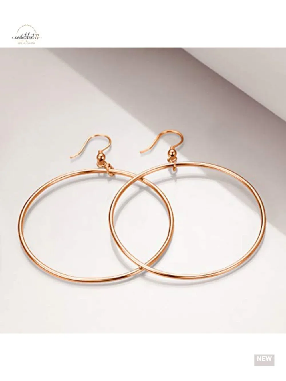 Sterling Silver Gold Plated Large Hoop Earrings Drop Dangle 70mm